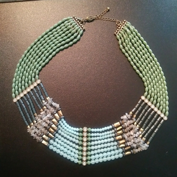 Lia Sophia Jewelry - Beautiful Lia Sophia Green Goddess Bib Necklace